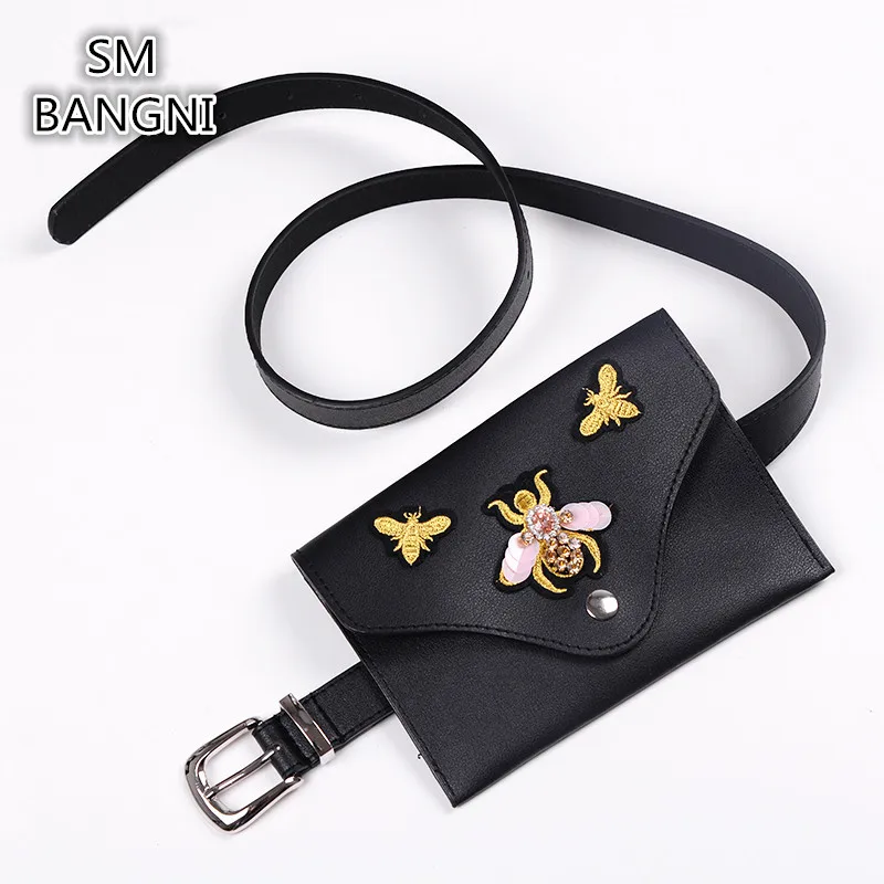 2018Women Leather Fashion Small Waist Belt Bags Hand Free Bag Embroidered With Big Bee Female Pouch Bag For Iphone X
2018Women Leather Fashion Small Waist Belt Bags Hand Free Bag Embroidered With Big Bee Female Pouch Bag For Iphone X