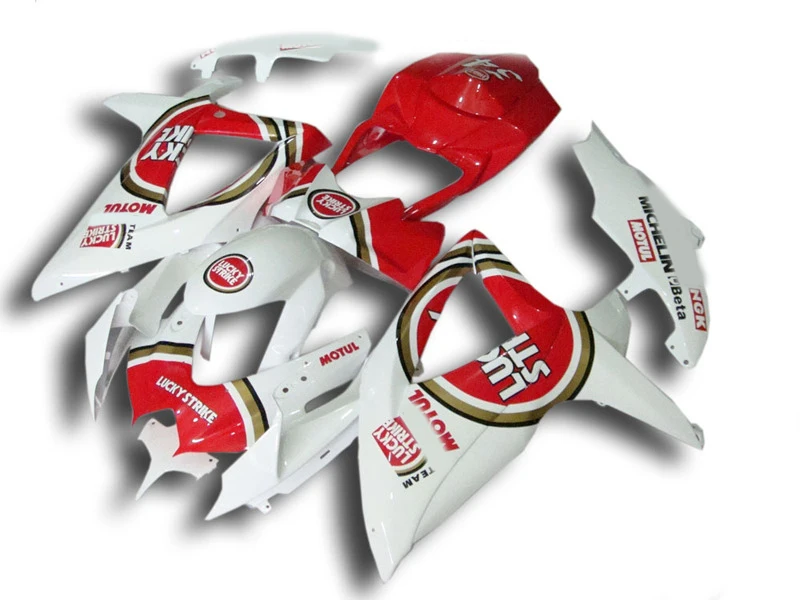 LUCKY STRIKE Red white Fairing kit for SUZUKI GSXR600 750 GSXR600 GSXR750 GSX-R600 K8 08 09 2008 2009 Injection mold Fairings
LUCKY STRIKE Red white Fairing kit for SUZUKI GSXR600 750 GSXR600 GSXR750 GSX-R600 K8 08 09 2008 2009 Injection mold Fairings