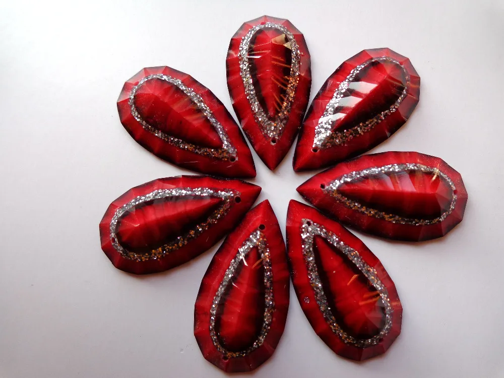 30pcs New fashion style red Sew on rhinestones resin crystals water drop shape 16*30mm flatback 2 holes big gem stone
30pcs New fashion style red Sew on rhinestones resin crystals water drop shape 16*30mm flatback 2 holes big gem stone