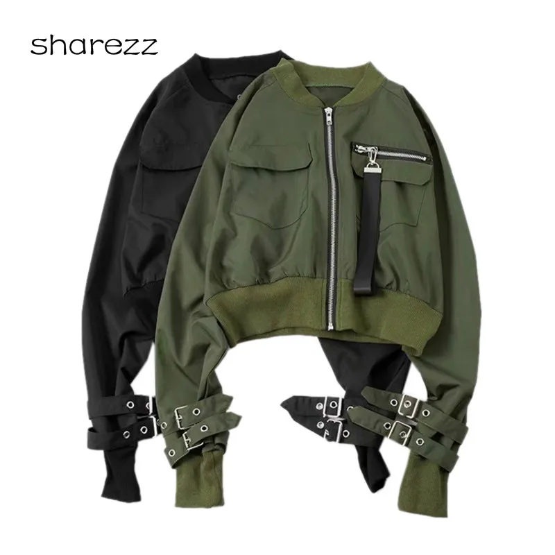 Casual Army Green Zip Up Flap Bomber Jacket Women Fashion Zipper Biker Jacket Basic Coat Female Army Green Outerwear
Casual Army Green Zip Up Flap Bomber Jacket Women Fashion Zipper Biker Jacket Basic Coat Female Army Green Outerwear
