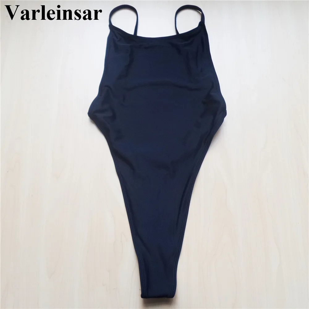 2019 Wholesale Bather 2017 Sexy High Cut One Piece Swimsuit Backless