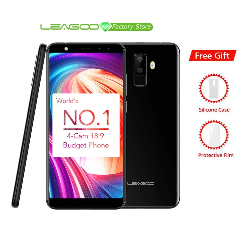 

Leagoo M9 5.5" 18:9 Full Screen Four-Cams Android 7.0 MT6580A Quad Core 2GB RAM 16GB ROM 8.0MP Fingerprint 3G WCDMA Mobile Phone