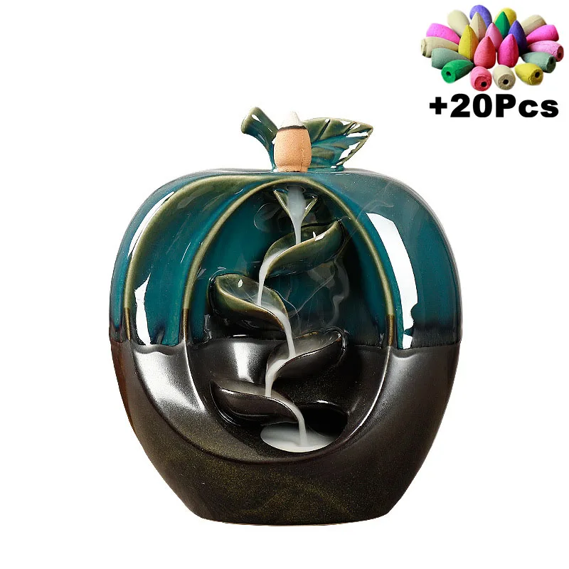 Creative Gift Apple Pear Shaped Backflow Incense Burner Waterfall Aromatherapy Furnace Censer Incense Holder Home Decor
Creative Gift Apple Pear Shaped Backflow Incense Burner Waterfall Aromatherapy Furnace Censer Incense Holder Home Decor