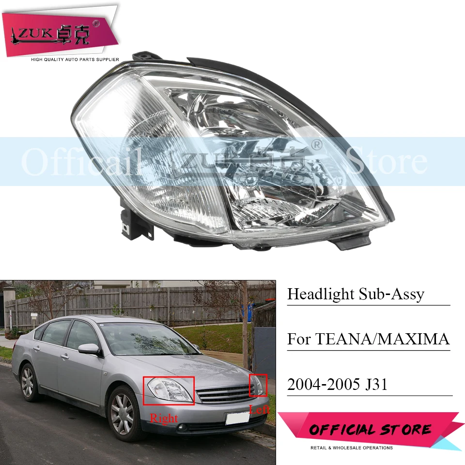 ZUK Front Bumper Headlight Headlamp For Nissan TEANA MAXIMA CEFIRO J31 2004 2005 Head Light Head Lamp Halogen / HID Xenon Type
ZUK Front Bumper Headlight Headlamp For Nissan TEANA MAXIMA CEFIRO J31 2004 2005 Head Light Head Lamp Halogen / HID Xenon Type