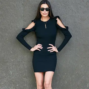 2018 Newest Women Fashion Black Bandage Dress High Quality Elegant Ruffles Hollow Out Long Sleeve Casual Party Dresses Vestidos
2018 Newest Women Fashion Black Bandage Dress High Quality Elegant Ruffles Hollow Out Long Sleeve Casual Party Dresses Vestidos