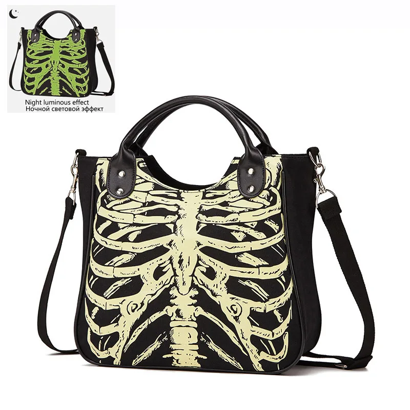 women bag Casual Tote Canvas handbags for Party Special bag for human skeleton Can shine at night ladies hand bags ME925
women bag Casual Tote Canvas handbags for Party Special bag for human skeleton Can shine at night ladies hand bags ME925