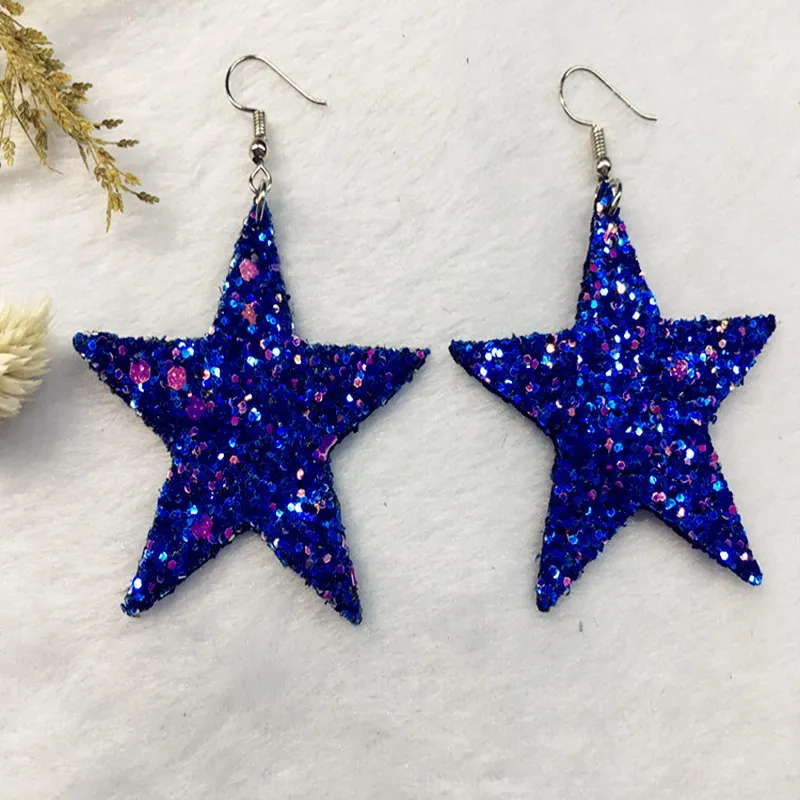 Hot Sale 3Colors Shing Glitter Star Leather Earrings for Women Girls Jewelry Big Statement Dangle Earrings Wholesal
Hot Sale 3Colors Shing Glitter Star Leather Earrings for Women Girls Jewelry Big Statement Dangle Earrings Wholesal