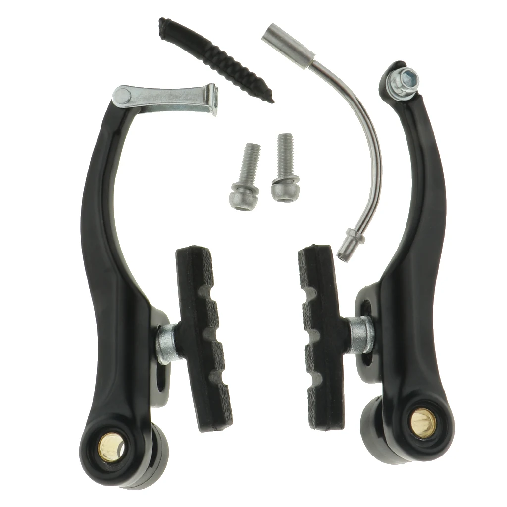 Linear Pull V Brakes Front Rear Caliper Tool Set Noodle Boot Bolts Pads for MTB BMX Folding Road Mountain Bicycle Bikes Linear Pull V Brakes Front Rear Caliper Tool Set Noodle Boot Bolts Pads for MTB BMX Folding Road Mountain Bicycle Bikes