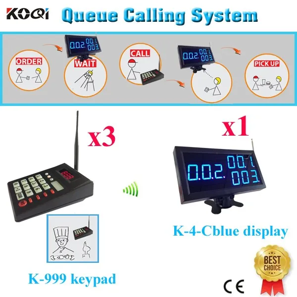 K-999 K-4-Cblue 1+3 Customer Waiting Calling System