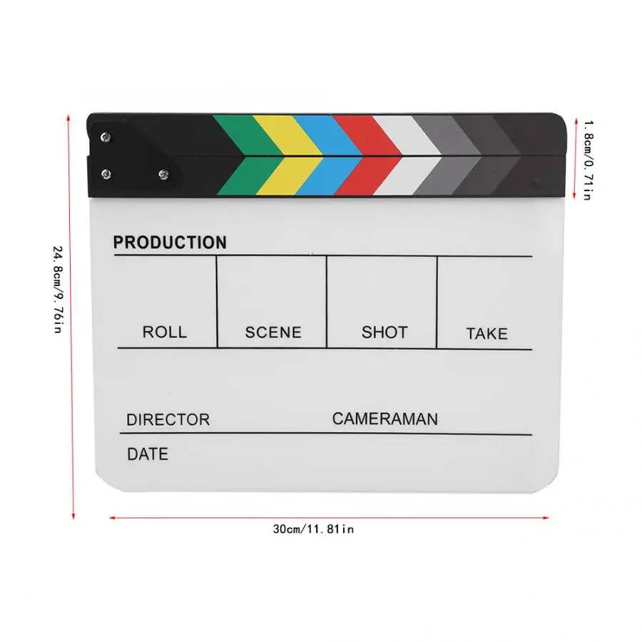 Acrylic Director Scene Clapperboard TV Movie Action Board Film Cut Prop with Pen Clap Board
Acrylic Director Scene Clapperboard TV Movie Action Board Film Cut Prop with Pen Clap Board