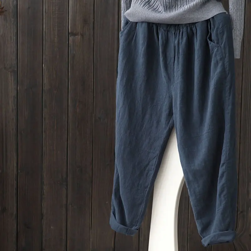 Mferlier Summer Trousers Women Solid Elastic Waist Pocket Female Loose Casual Gray Blue Black Wine Red Harem Pants Plus Size
Mferlier Summer Trousers Women Solid Elastic Waist Pocket Female Loose Casual Gray Blue Black Wine Red Harem Pants Plus Size