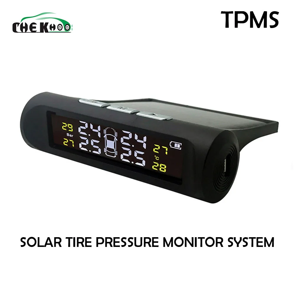 Solar Charging Car TPMS Tire Pressure Monitoring System HD Digital LCD Display Auto Alarm Tool Wireless 4 external Sensor
Solar Charging Car TPMS Tire Pressure Monitoring System HD Digital LCD Display Auto Alarm Tool Wireless 4 external Sensor
