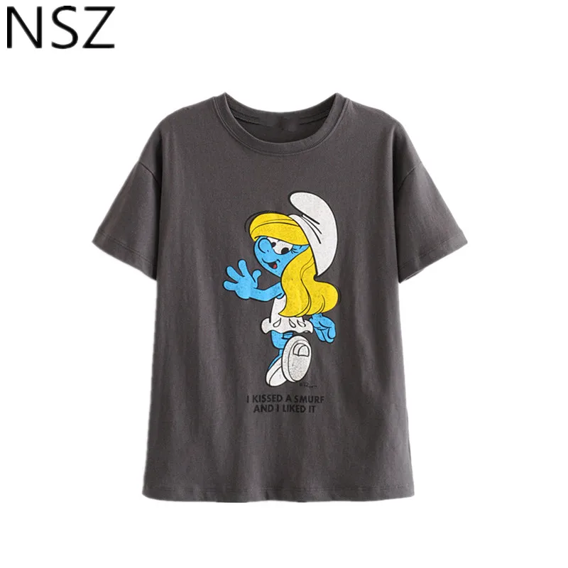 NSZ Camisetas Mujer Women Cartoon T-Shirt Short Sleeve Round Collar t shirt Feminina Loose Casual Summer Tee Shirt
NSZ Camisetas Mujer Women Cartoon T-Shirt Short Sleeve Round Collar t shirt Feminina Loose Casual Summer Tee Shirt