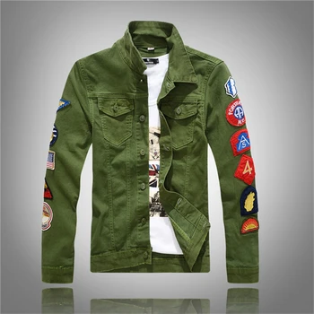 XingDeng 2019 spring autumn fashion Men Slim Fit Jeans Denim Jacke top Coat Epaulet White Green Cotton button Jackets plus 5XL
XingDeng 2019 spring autumn fashion Men Slim Fit Jeans Denim Jacke top Coat Epaulet White Green Cotton button Jackets plus 5XL