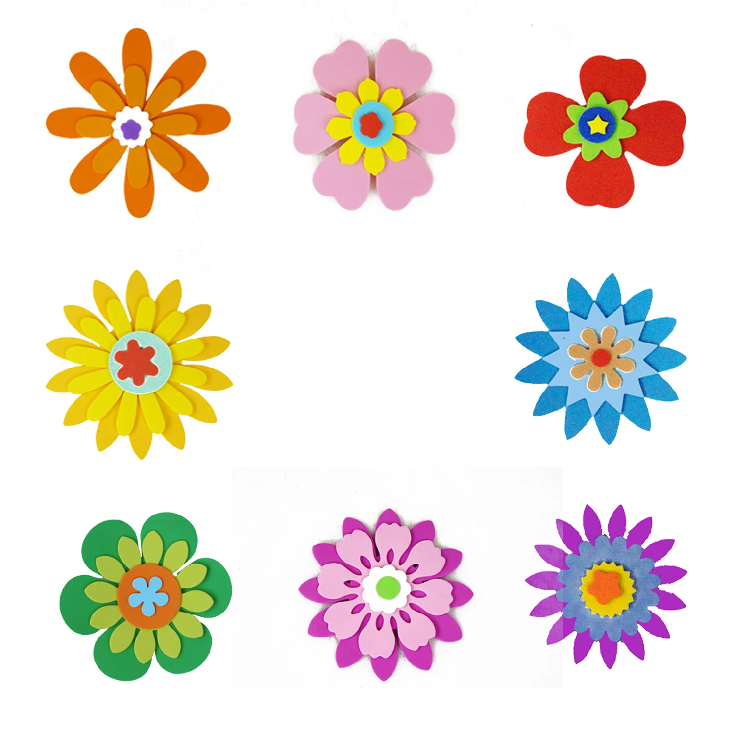 6pcs/set 3D colorful flower decorative EVA foam patch diy kindergarten decor material children handcraft patch
6pcs/set 3D colorful flower decorative EVA foam patch diy kindergarten decor material children handcraft patch