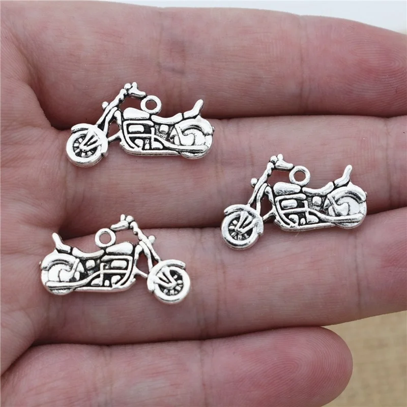 6pcs 24*14mm Antique Silver Punk Riding Cycling Cool Motorcycle Charms Pendants DIY for Necklace Bracelet Jewelry Findings
6pcs 24*14mm Antique Silver Punk Riding Cycling Cool Motorcycle Charms Pendants DIY for Necklace Bracelet Jewelry Findings