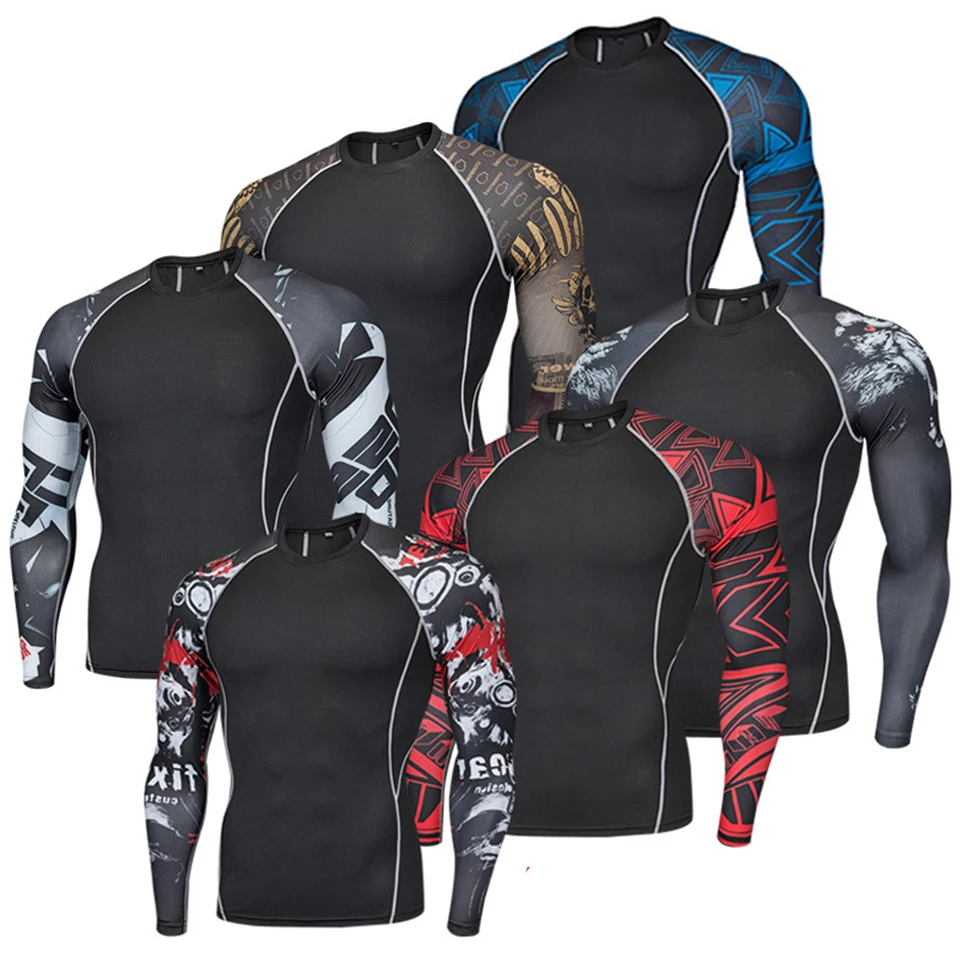 MMA T-shirt Men Rashguard Boxing Breathable T-shirts Long Sleeve Muay Thai Sportswear Bjj Muscle Compression Fitness Tights Tops
MMA T-shirt Men Rashguard Boxing Breathable T-shirts Long Sleeve Muay Thai Sportswear Bjj Muscle Compression Fitness Tights Tops