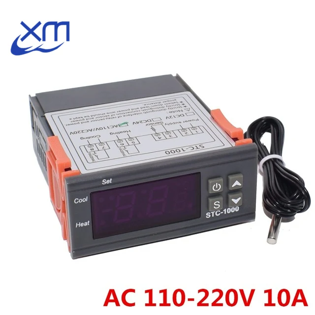 STC-1000 LCD Digital Thermostat Temperature Controller for Incubator Two Relay Output Thermoregulator Heater And Cooler
STC-1000 LCD Digital Thermostat Temperature Controller for Incubator Two Relay Output Thermoregulator Heater And Cooler