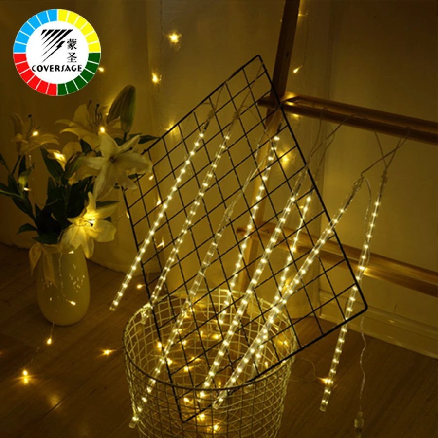 Coversage Led Warm White Meteor Shower Rain Tube Garland Christmas Tree Luces Navidad Decorative Xmas Outdoor Fairy Light String
Coversage Led Warm White Meteor Shower Rain Tube Garland Christmas Tree Luces Navidad Decorative Xmas Outdoor Fairy Light String