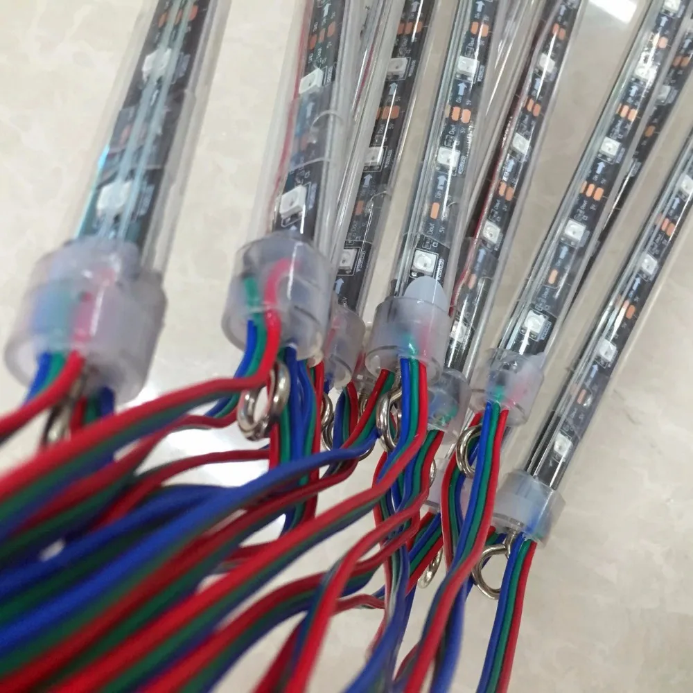 2M long 3D SK6812 RGB digital meteor tube light;DC5V input;128pcs SK6812 LEDs with 64pixels total
2M long 3D SK6812 RGB digital meteor tube light;DC5V input;128pcs SK6812 LEDs with 64pixels total