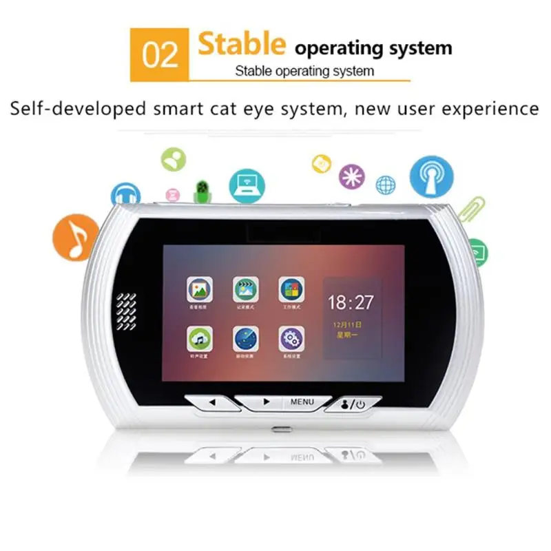 4.5 inch HD IPS Screen Digital Door Viewer 170 Degree Camera Peephole Video Intercom Door Viewer Bell for Home Security
4.5 inch HD IPS Screen Digital Door Viewer 170 Degree Camera Peephole Video Intercom Door Viewer Bell for Home Security