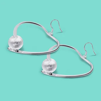 Women's 925 Sterling Silver Earrings Heart-Shaped Bead Pendant Design Popular earrings High Quality Non-allergic Party jewelry
Women's 925 Sterling Silver Earrings Heart-Shaped Bead Pendant Design Popular earrings High Quality Non-allergic Party jewelry