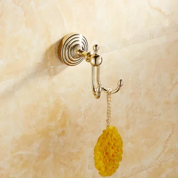 Gold Polished Brass Robe Hook European Bathroom Golden Coat Hooks Behind Door Hanging Hooks
Gold Polished Brass Robe Hook European Bathroom Golden Coat Hooks Behind Door Hanging Hooks