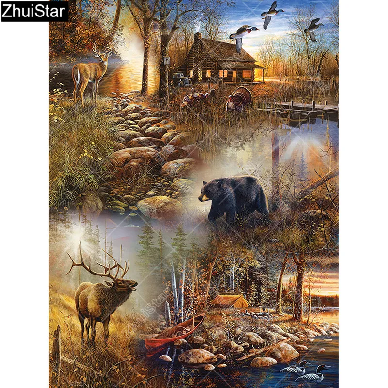 Zhui Star Full Square Diamond 5D DIY Diamond Painting "Elk and bear" 3D Embroidery Cross Stitch Mosaic Decor HYY
Zhui Star Full Square Diamond 5D DIY Diamond Painting "Elk and bear" 3D Embroidery Cross Stitch Mosaic Decor HYY