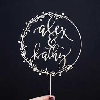 Personalized Wedding Cake Topper Custom Name Wreath Cake Topper Anniversary Wedding Gifts wooden acrylic gold silver color
Personalized Wedding Cake Topper Custom Name Wreath Cake Topper Anniversary Wedding Gifts wooden acrylic gold silver color