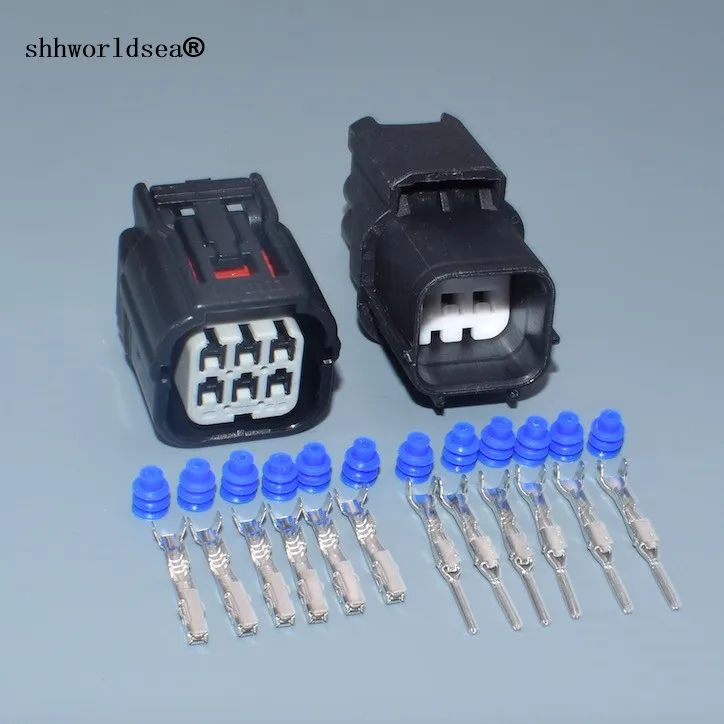 

shhworldsea 6 pin 1.2mm car plastic housing plug auto wiring harness waterproof cable female male connector 6188-4908 6189-7040