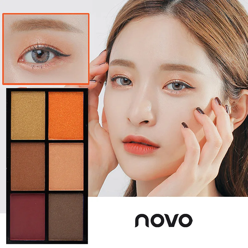 6Color Matte Nude Eyeshadow Palette Natural Waterproof Eyeshadow Warm Pigment Eyes Tint Makeup Shimmer Eyeshadow NOVO Cosmetics
6Color Matte Nude Eyeshadow Palette Natural Waterproof Eyeshadow Warm Pigment Eyes Tint Makeup Shimmer Eyeshadow NOVO Cosmetics