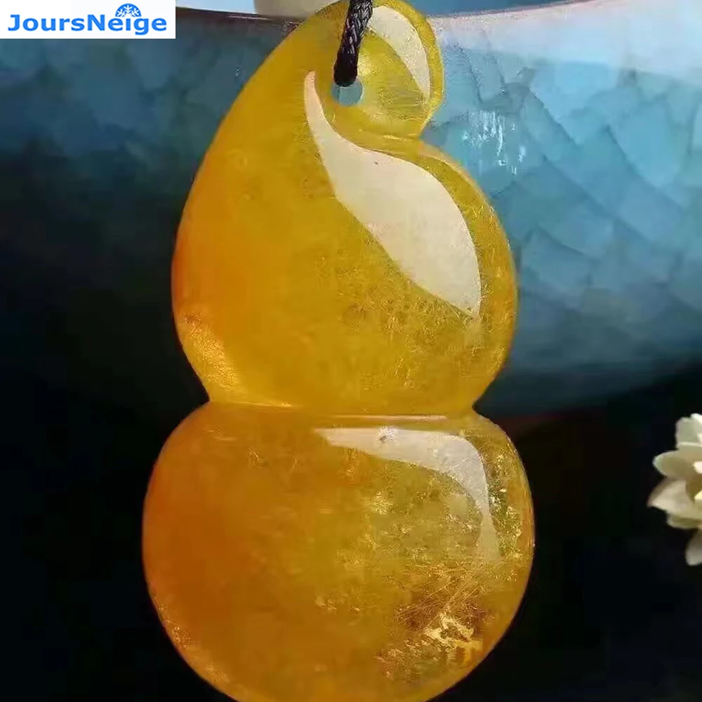 JoursNeige Rutilated Quartz Natural Crystal Gourd Pendants Necklace Clear Lucky for Women Men Fashion Crystal Pendant Jewelry
JoursNeige Rutilated Quartz Natural Crystal Gourd Pendants Necklace Clear Lucky for Women Men Fashion Crystal Pendant Jewelry