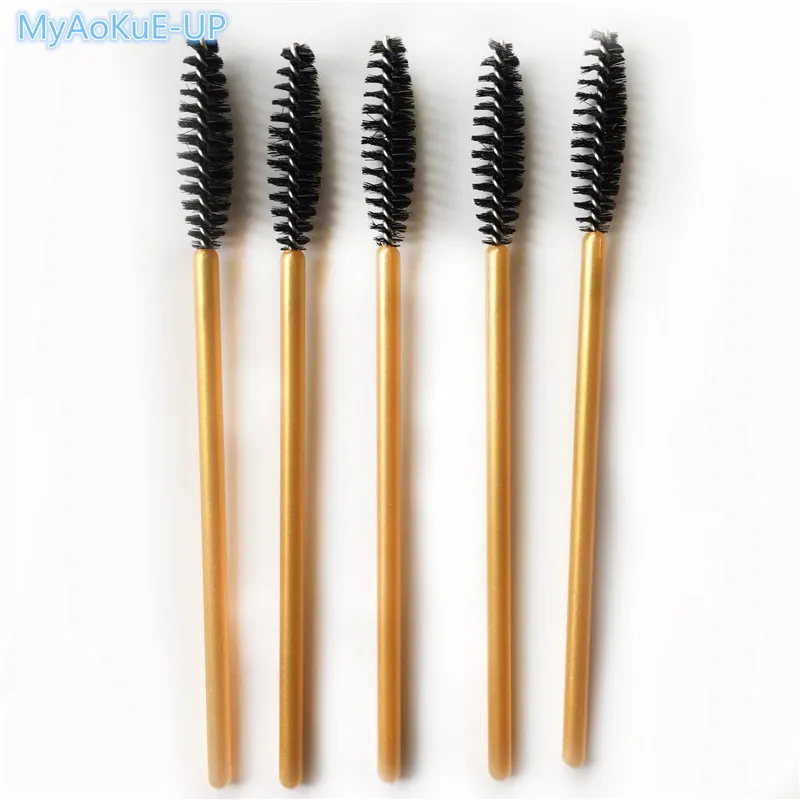 Wholesale 1000 pcs Eyelash Mascara Wands Applicator Spoolers Brush Golden Handle Olive Shape Mini Cosmetic Eyelash Brushes
Wholesale 1000 pcs Eyelash Mascara Wands Applicator Spoolers Brush Golden Handle Olive Shape Mini Cosmetic Eyelash Brushes