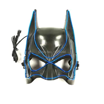 10 Colors Choice Flashing fashion Batman Halloween Mask EL Wire LED Neon light Rope Party Mask Powered by 2-AA batteries
10 Colors Choice Flashing fashion Batman Halloween Mask EL Wire LED Neon light Rope Party Mask Powered by 2-AA batteries