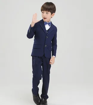 Custom Made Boy Tuxedos Notch Lapel Children Suit Navy Blue Kid Wedding/Prom Suits (Jacket+Vest+Pants+Tie +Shirt) NH14
Custom Made Boy Tuxedos Notch Lapel Children Suit Navy Blue Kid Wedding/Prom Suits (Jacket+Vest+Pants+Tie +Shirt) NH14