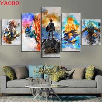 5D Diy Diamond Painting Cross Stitch full Square Diamond Embroidery 5 Panel The Legend Of Zelda Game Pictures for kid room Decor
5D Diy Diamond Painting Cross Stitch full Square Diamond Embroidery 5 Panel The Legend Of Zelda Game Pictures for kid room Decor
