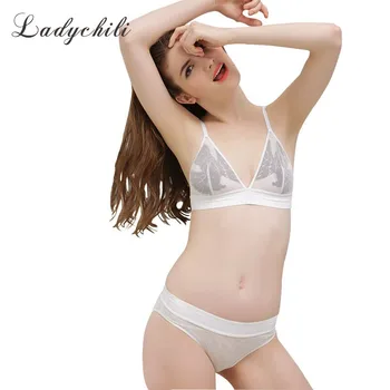 Ladychili Women Triang Cup Sexy UltraThin French Underwear Lingerie Set Wireless No Push Up Seamless Bra and Brief Set N319
Ladychili Women Triang Cup Sexy UltraThin French Underwear Lingerie Set Wireless No Push Up Seamless Bra and Brief Set N319