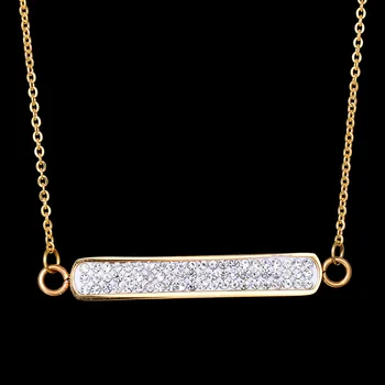 Rectangle 3 Row CZ Stone Pendant Necklace Stainless Steel Capital Initial Necklace Gold Color Lady Gifts
Rectangle 3 Row CZ Stone Pendant Necklace Stainless Steel Capital Initial Necklace Gold Color Lady Gifts