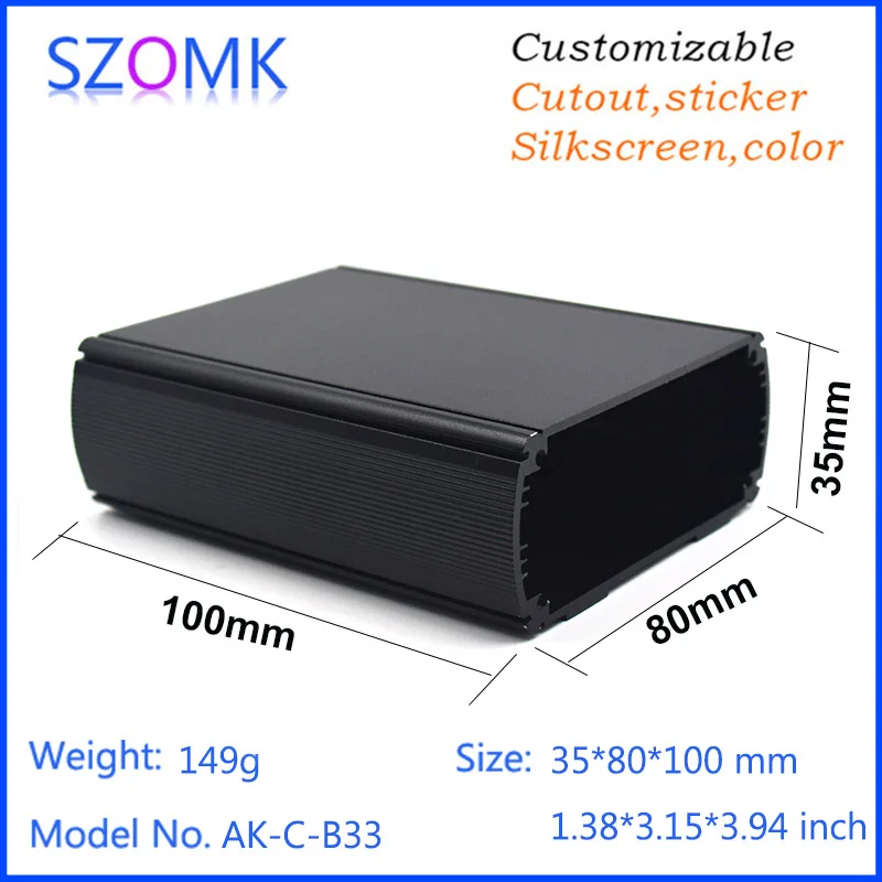 4 pcs, electronic diy aluminum project box extruded aluminum enclosure pcb 35*80*100mm aluminium diy case distribution box
4 pcs, electronic diy aluminum project box extruded aluminum enclosure pcb 35*80*100mm aluminium diy case distribution box