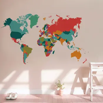 Colorful world map wall stickers Living Room Bedroom home decor pvc wall sticker import large size self adhesive mural
Colorful world map wall stickers Living Room Bedroom home decor pvc wall sticker import large size self adhesive mural