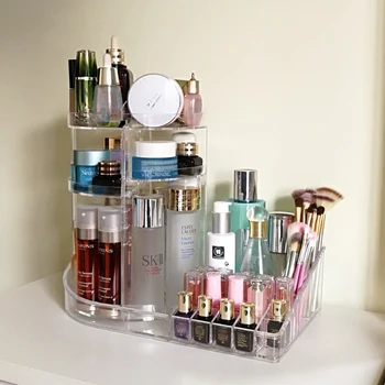Transparent cosmetics storage boxes desktop rotating acrylic dresser skin care products lipstick finishing box
Transparent cosmetics storage boxes desktop rotating acrylic dresser skin care products lipstick finishing box