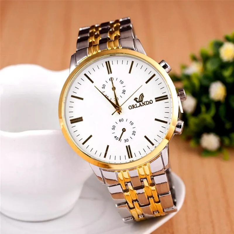 Sloggi Simple Men Business Quartz Dress Watch Stainless Steel Clock Wrist Watch Relogio Masculino Erkek Kol Saati