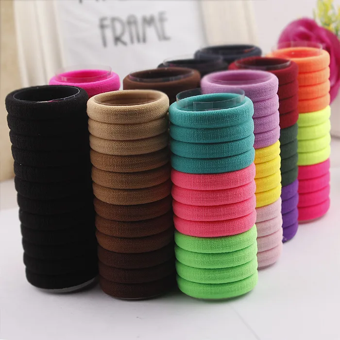Фото 24Pcs/lot Boutique Elastic Hair Bands Candy Girls Colored Headband Rope Rubber for women Accessories 512 | Аксессуары для одежды