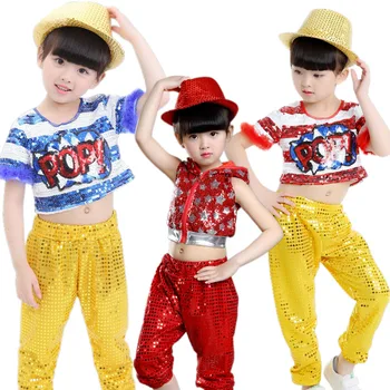 SONGYUEXIA Children Sequins Dancewear Girl boy Paillette jazz Catamite Hip Hop Modern Dance Performance Clothing stage dance
SONGYUEXIA Children Sequins Dancewear Girl boy Paillette jazz Catamite Hip Hop Modern Dance Performance Clothing stage dance