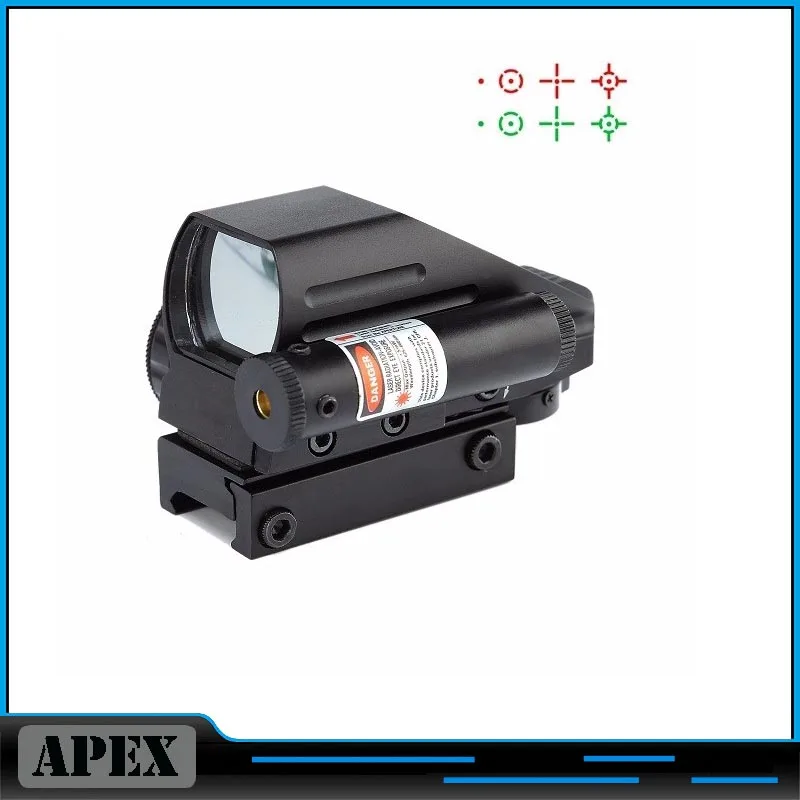 New Tactical Hunting Holographic 4 Type Reticle Reflex Red Green Dot Sight + Laser Sight Combo Airsoft
New Tactical Hunting Holographic 4 Type Reticle Reflex Red Green Dot Sight + Laser Sight Combo Airsoft