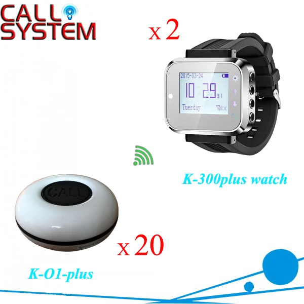 Call buton waiter system 20pcs waterproof buzzer with 2 wrist watch for waitress use
Call buton waiter system 20pcs waterproof buzzer with 2 wrist watch for waitress use