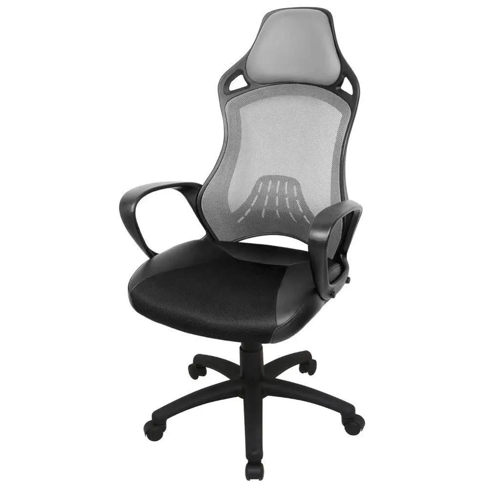 High-Back Office Executive Chair Head Support Height Adjustable Fabric Swivel Mesh Ergonomic Computer Chair GB
High-Back Office Executive Chair Head Support Height Adjustable Fabric Swivel Mesh Ergonomic Computer Chair GB