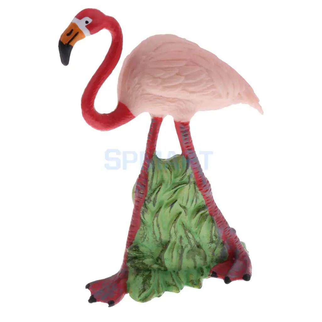 2pcs Realistic Wildlife Animal Flamingo Model Figurine Nature Educational Toy Home Decoration Xmas Gifts