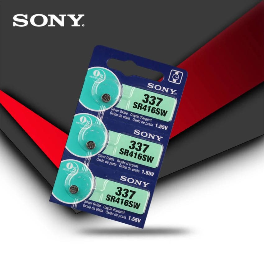 3pc New Sony 100% Original 337 SR416SW 1.55V Silver Oxide Watch Battery SR416SW 337 Button Coin Cell MADE IN JAPAN
3pc New Sony 100% Original 337 SR416SW 1.55V Silver Oxide Watch Battery SR416SW 337 Button Coin Cell MADE IN JAPAN