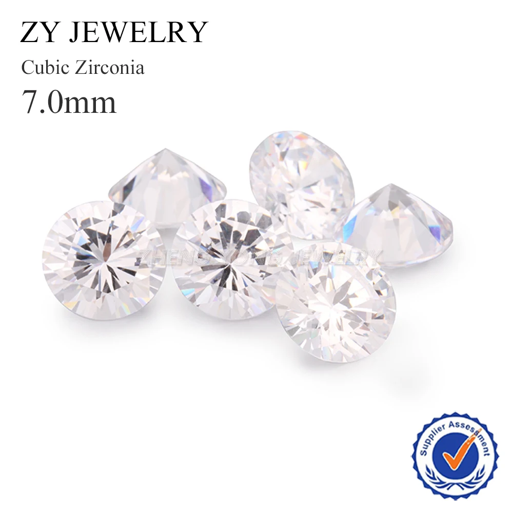 Hot! 200pcs/lot 5A 7.0mm Loose CZ Stone Round Cut Synthetic White Cubic Zirconia Price
Hot! 200pcs/lot 5A 7.0mm Loose CZ Stone Round Cut Synthetic White Cubic Zirconia Price